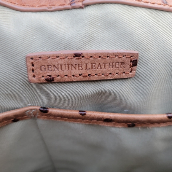 Got It Love It Large Textured Ostrich Print Leather Hobo/Crossbody/Tote - Picture 13 of 15